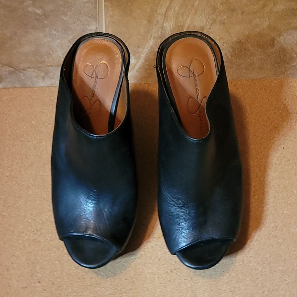 Jessica Simpson Lauren Peep Toe Platform Mule